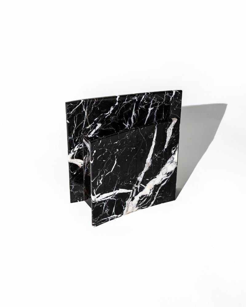 003 Arken Arc Wide Pinched Marble Vase