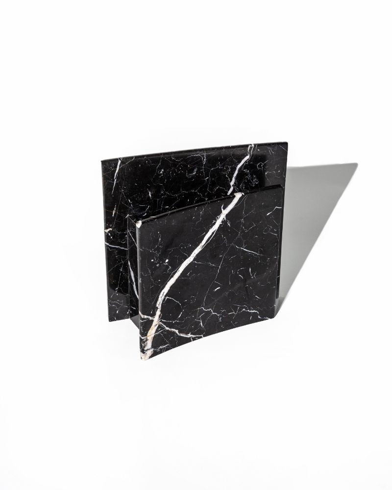 004 Arken Arc Wide Pinched Marble Vase