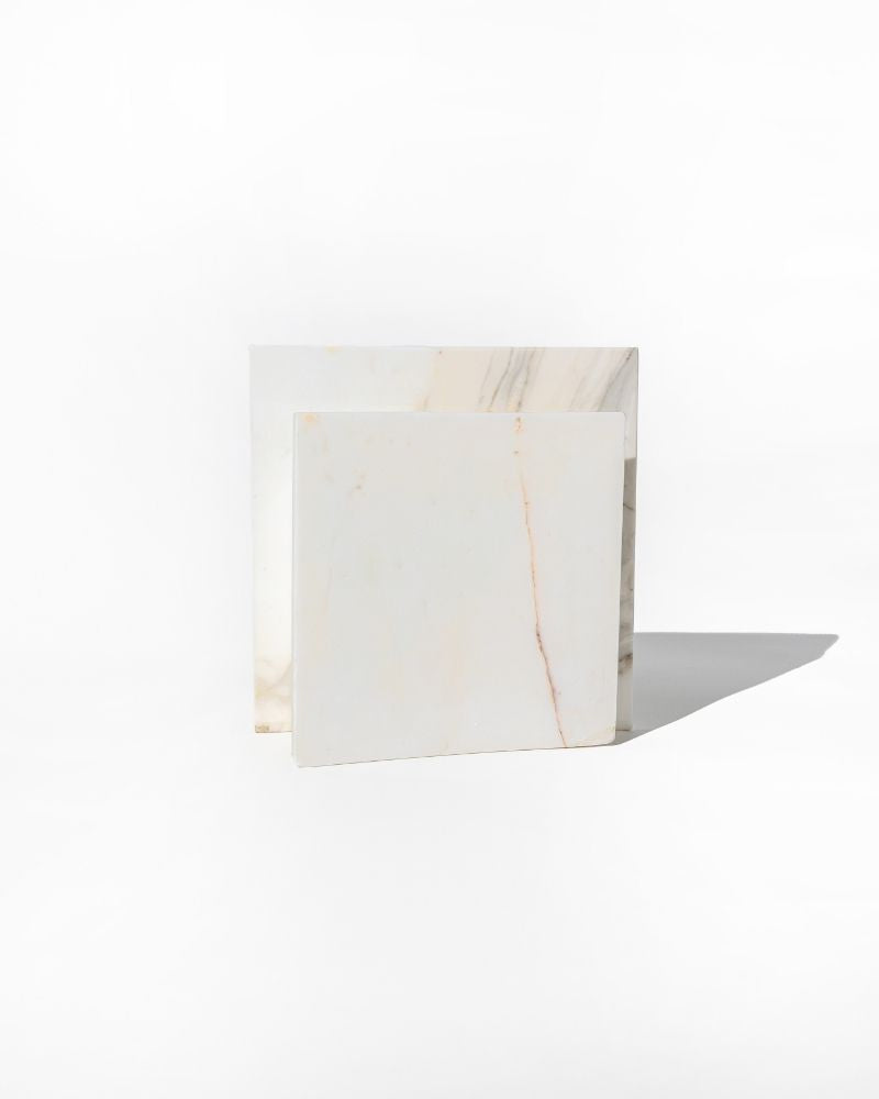 009 Evara Arc Wide Pinched Marble Vase