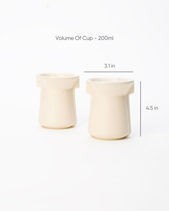 Flare 200ml Tea Cup Nude (Set of 2) - Gift Set