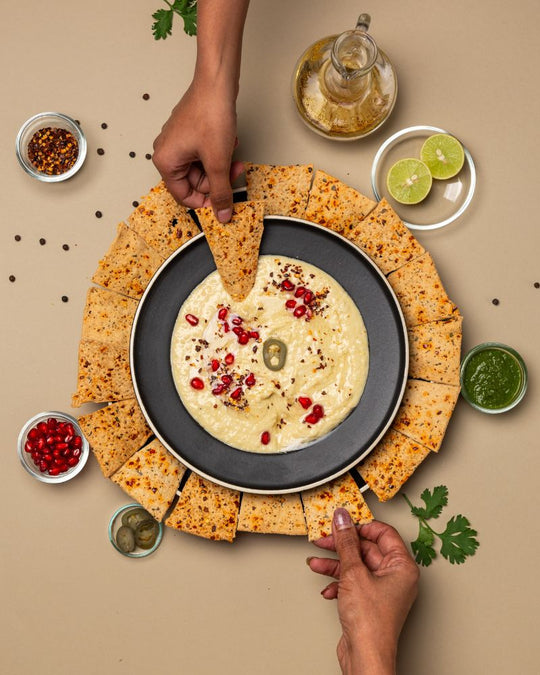 Dip and Crisps Snack Plate Set