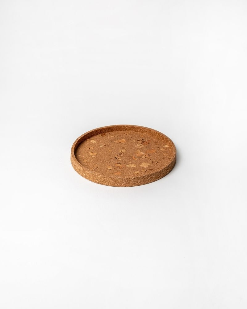 Fuse Round White Cork Tray