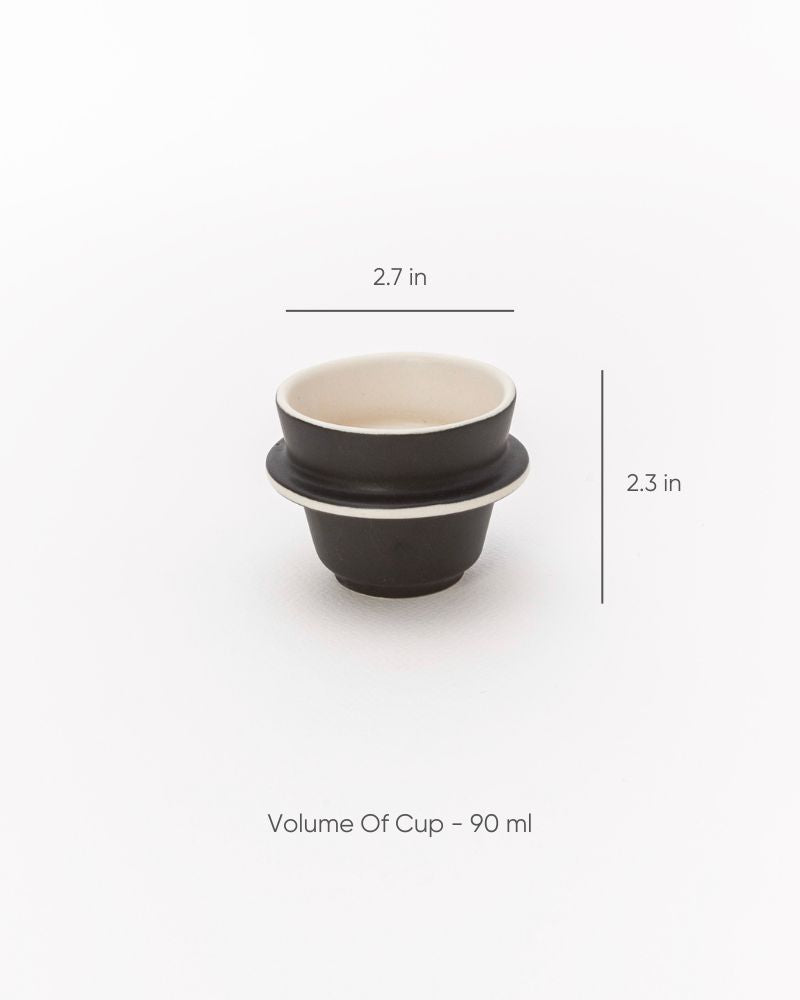 Orbit 90ml Espresso Cup Matt Black (Set of 2) - Gift Set