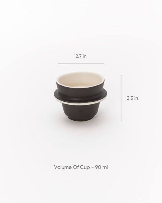 Orbit 90ml Espresso Cup Matt Black (Set of 2) - Gift Set