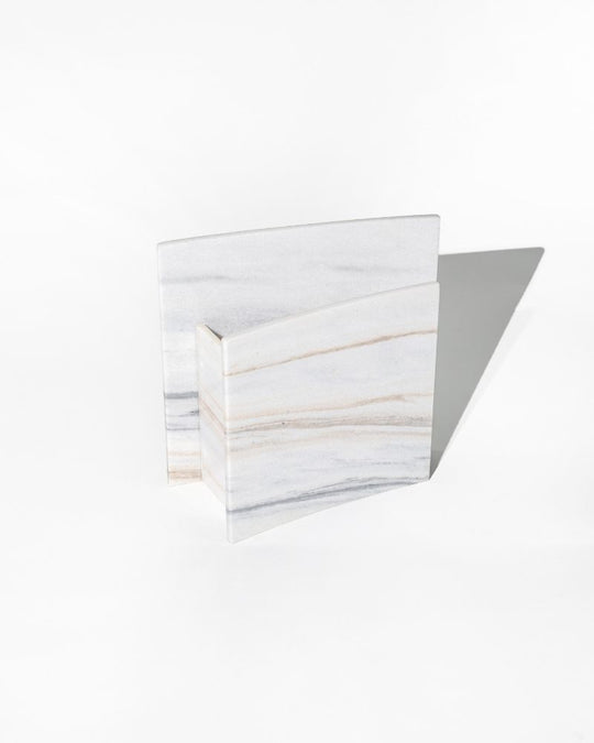 017 Covo Arc Wide Pinched Marble Vase