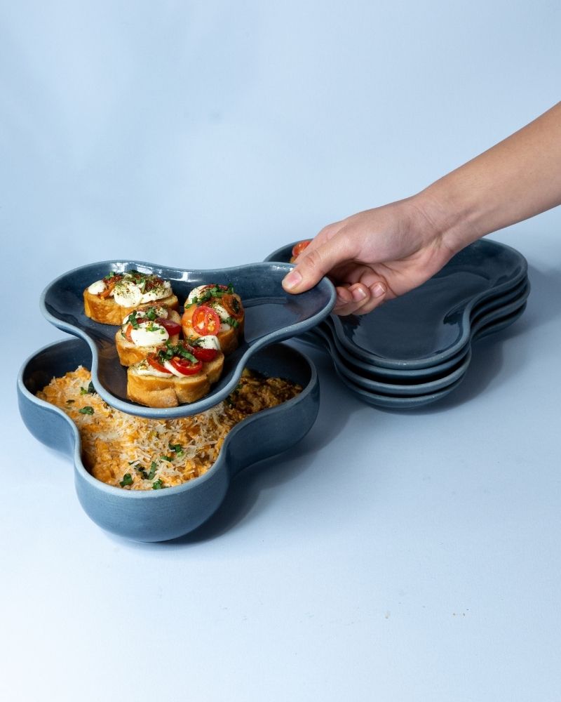 Triad Pasta Bowl with Lid Pacific Blue