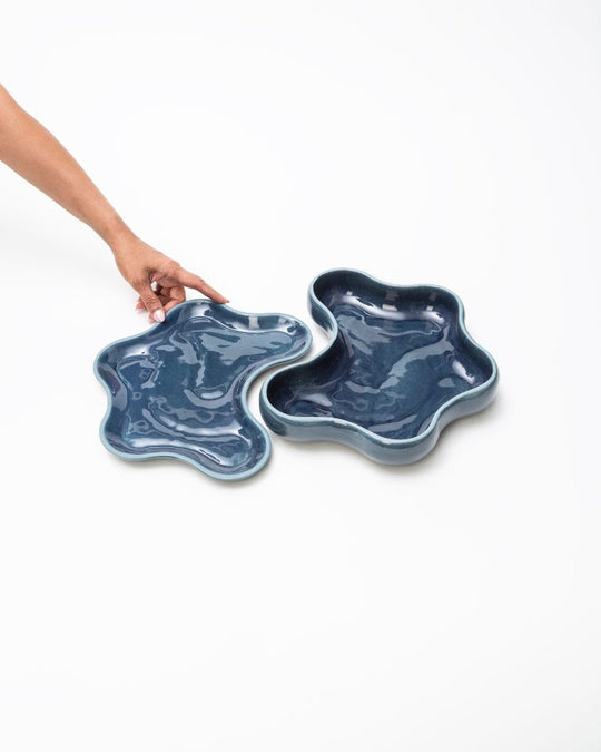 Penta 1600ml Serving Bowl with Lid Midnight Blue