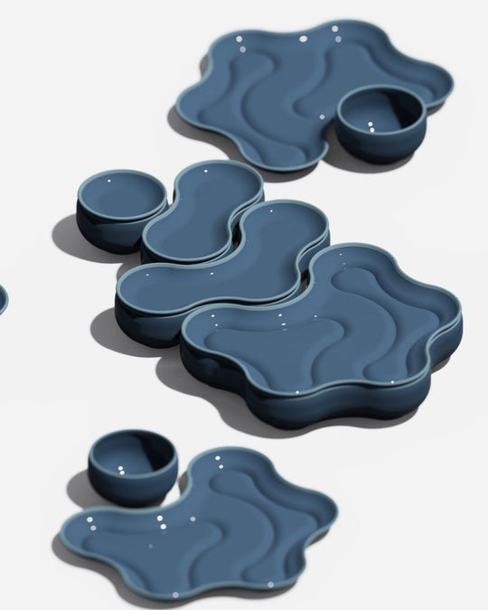 Penta 1600ml Serving Bowl with Lid Midnight Blue
