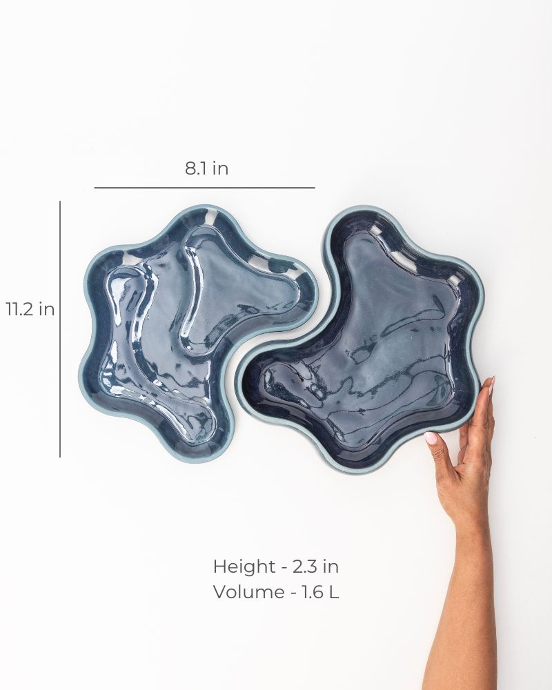 Penta 1600ml Serving Bowl with Lid Midnight Blue