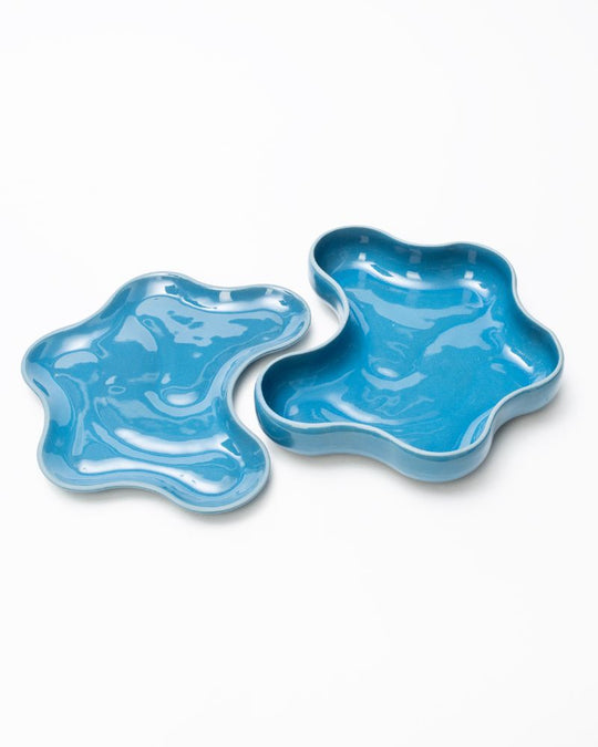 Penta 1600ml Serving Bowl with Lid Pacific Blue
