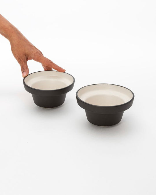 Eclipse 180 ml Katori Bowl Matt Black (Set of 2)