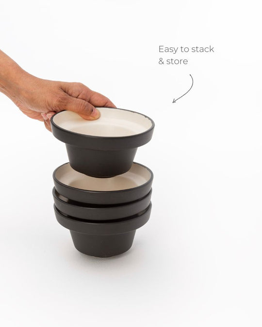 Eclipse 180 ml Katori Bowl Matt Black (Set of 2)