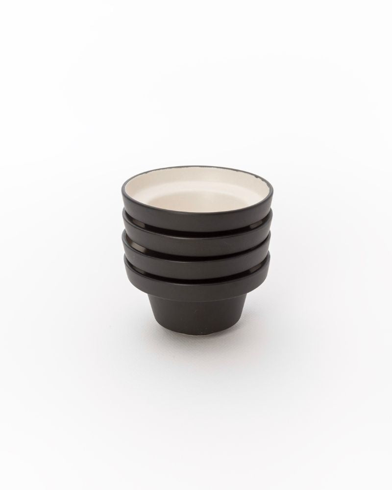 Eclipse 180 ml Katori Bowl Matt Black (Set of 2)