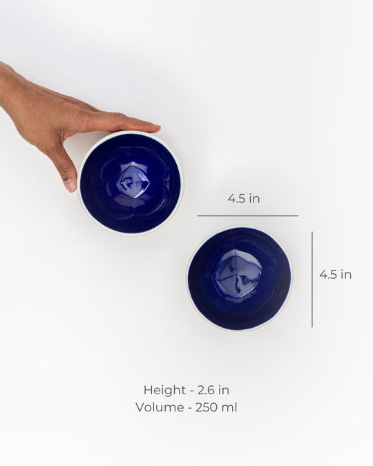 Fullstop 250 ml Dessert Bowl Deep Blue (Set of 2)