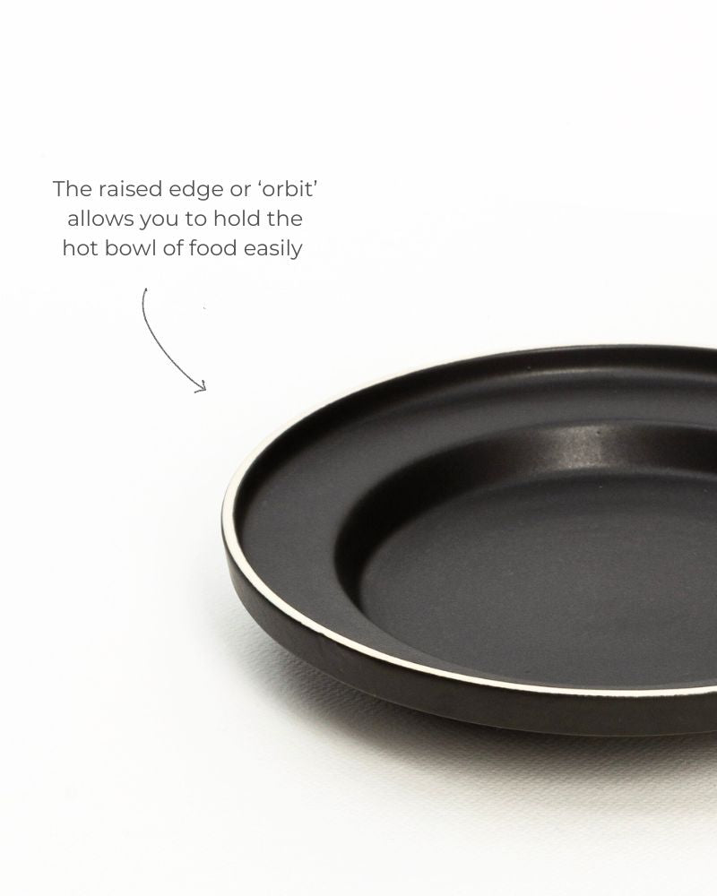 Eclipse 305ml Shallow Pasta Bowl Matt Black