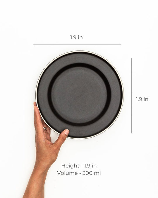Eclipse 305ml Shallow Pasta Bowl Matt Black