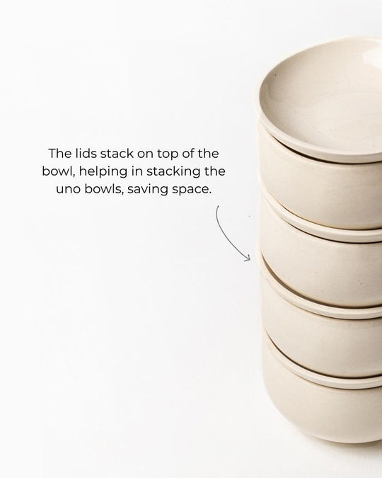 Uno 275ml Small Bowl with Lid Nude (Set of 4)