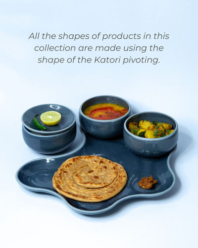 Droplet Dip Plate Deep Blue (Set of 4)