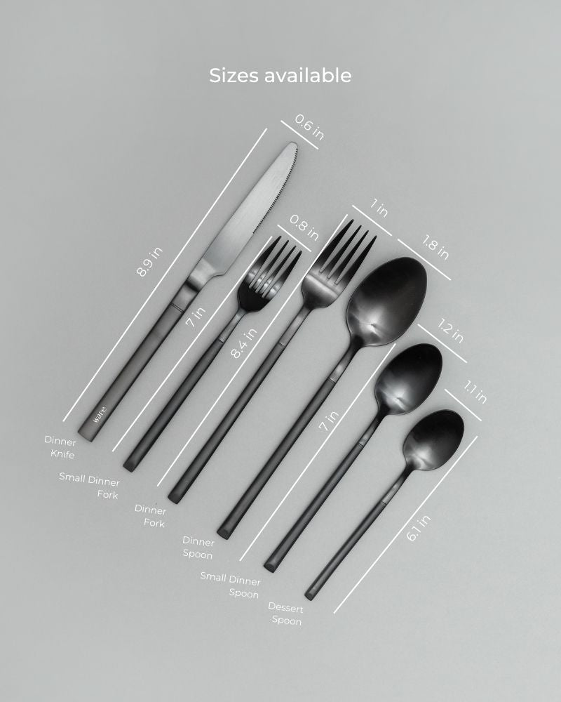 Kyro Cutlery Set Matt Black (4 Pieces)