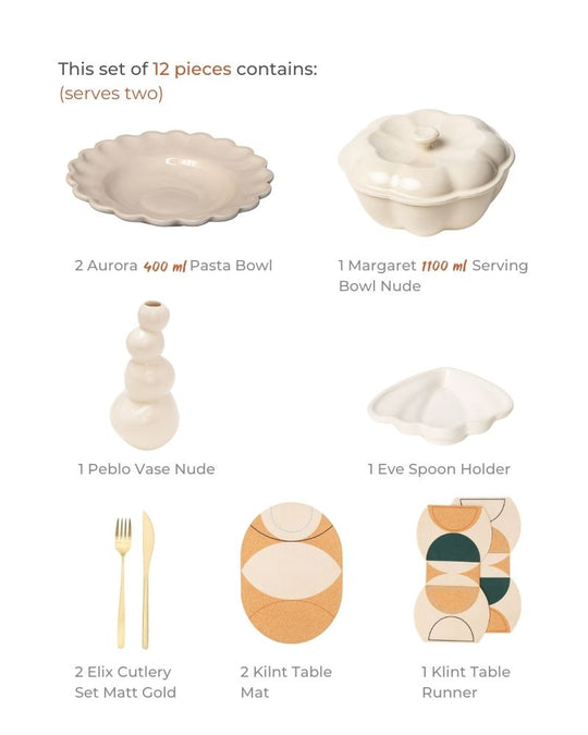 Pasta Date Night Dinner Spread (12 Pieces)