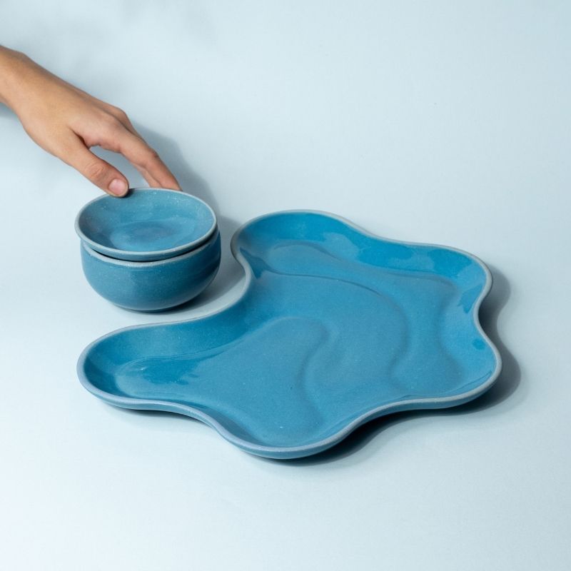 Pivot Dinner Set Pacific Blue (4 Pieces)