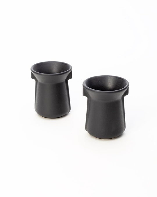 Flare 200 ml Tea Cup  Matt Black (Set of 2)
