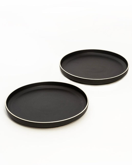 Cosmo Dinner Plate Matt Black (Set of 2)