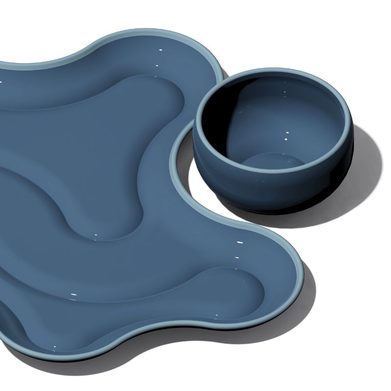 Hyphen Dip Plate Deep Blue (Set of 4)