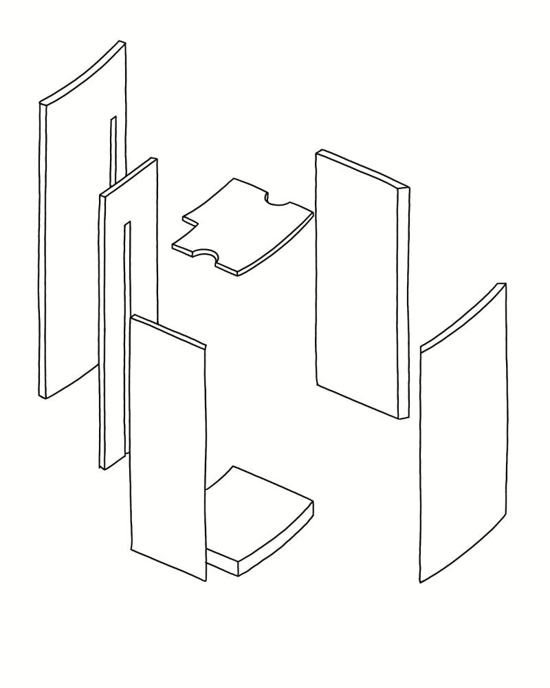001 Scarlet Arc Marble Tissue Box