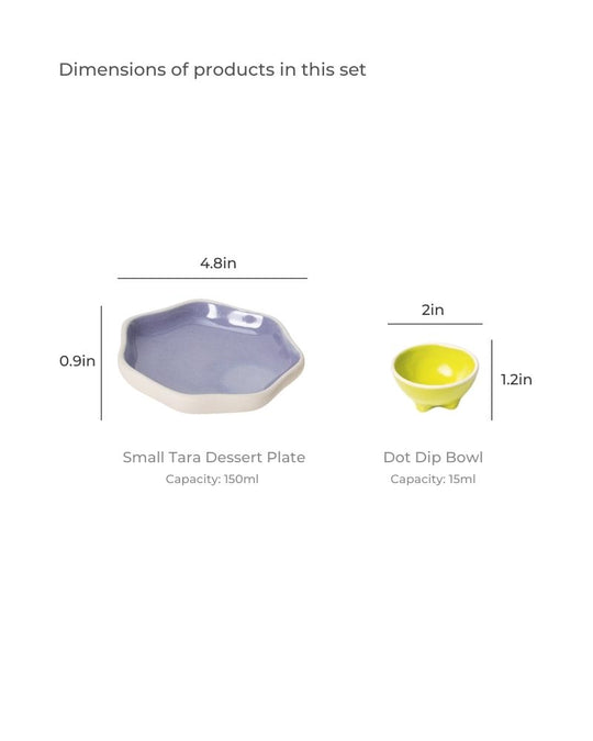 Aster Dessert Plate Set (8 pieces)