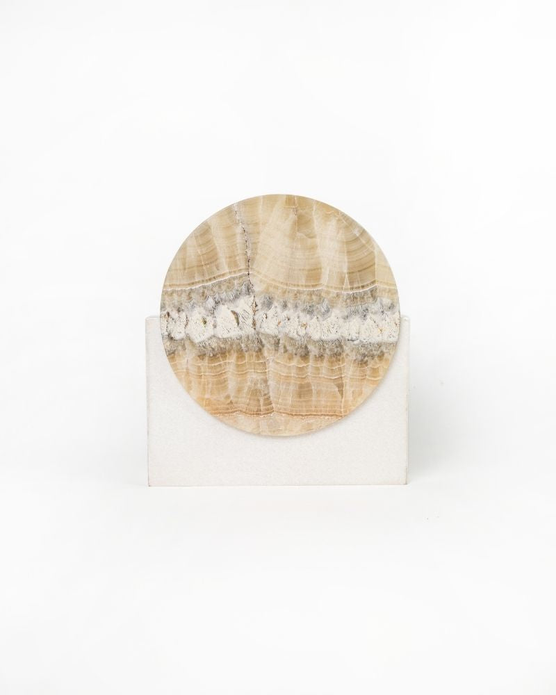 Big Sunrise Marble Vase Caramel Onyx