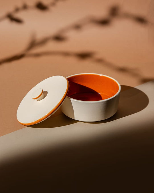 Luna 660ml Soup Bowl with Lid Warm Brown