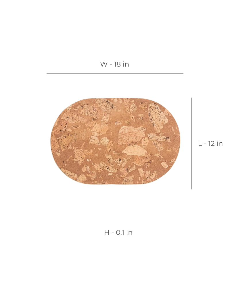 Fuse Oval Table Mat - White (Set of 2)