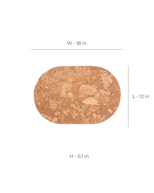 Fuse Oval Table Mat - White (Set of 2)