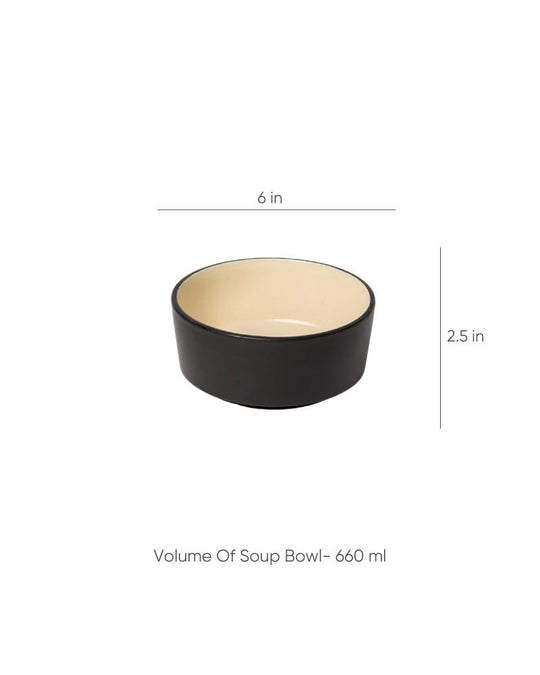 Luna 660ml Soup Bowl with Lid Matt Black