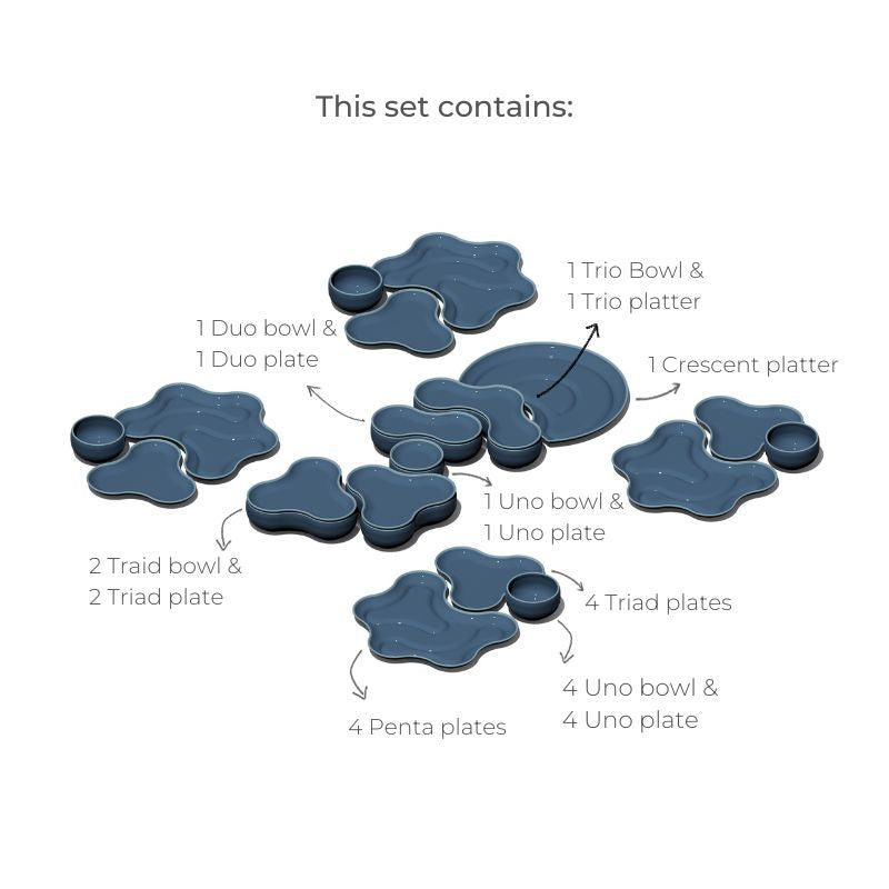 Pivot Dinner Spread Midnight Blue (23 pieces)