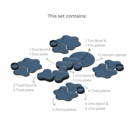 Pivot Dinner Spread Midnight Blue (23 pieces)