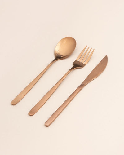 Elix Cutlery Set Matt Rose Gold (3 Pieces)