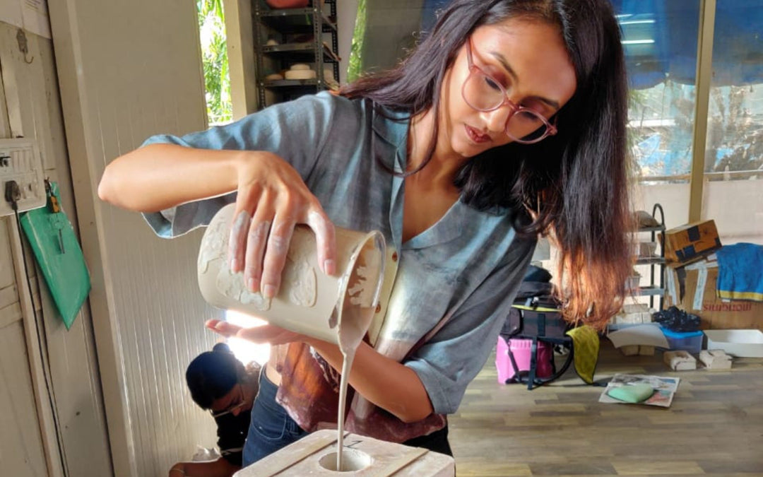 Yogita Agrawal Nahar making ceramic products