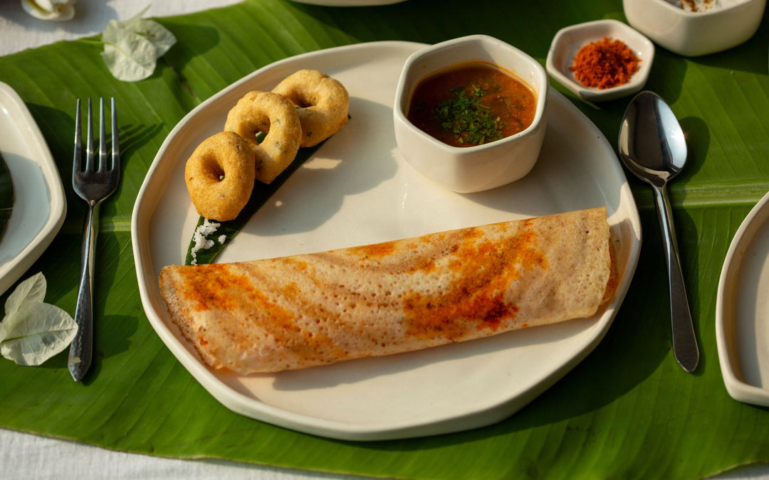 A ceramic plate and bowl for restaurant crockery & cafe tableware