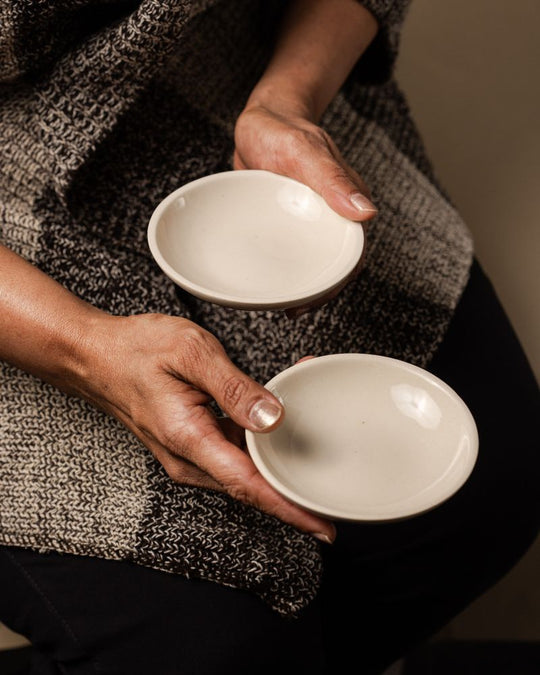 Uno 4in Dip Plate Nude (Set of 2)