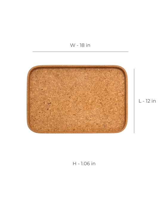 Plump Rectangular Large Cork Tray