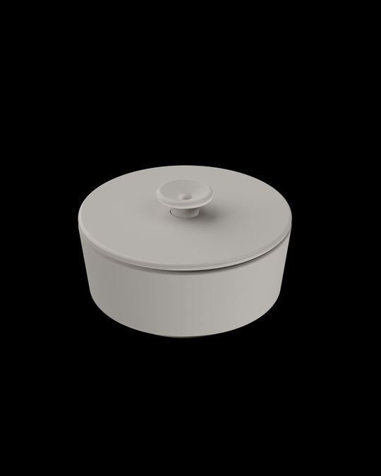 Luna Soup bowl with lid Nude