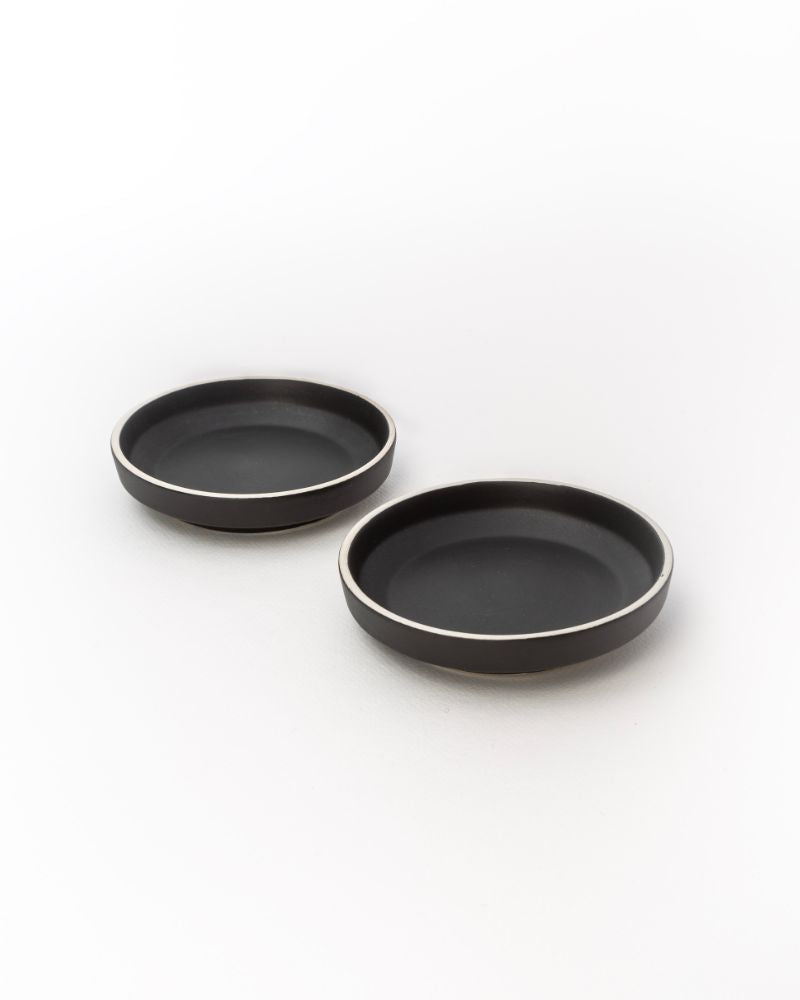 Luna 5.5in Dessert Plate in Matt Black
