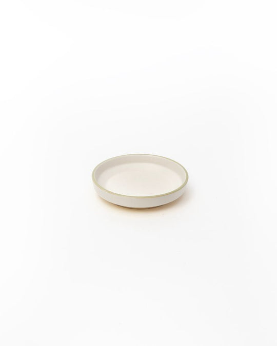 Luna Dessert Plate Sage Green Rim (Set of 2)