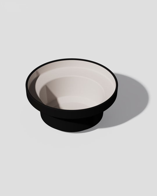 Medium Eclipse serving bowl with lid Matte Black