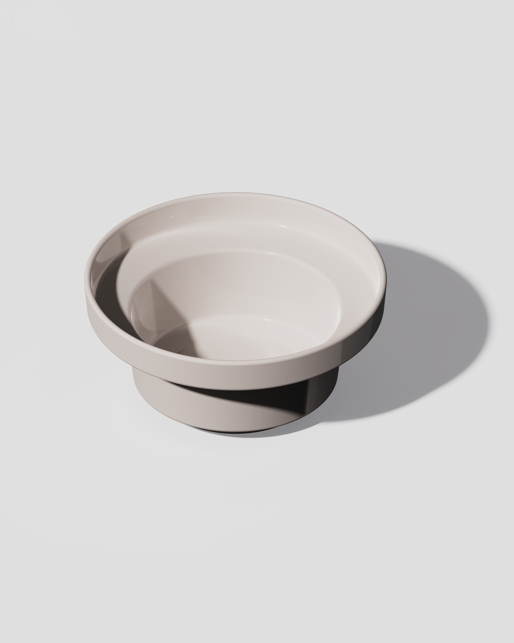 Medium Eclipse serving bowl with lid Nude