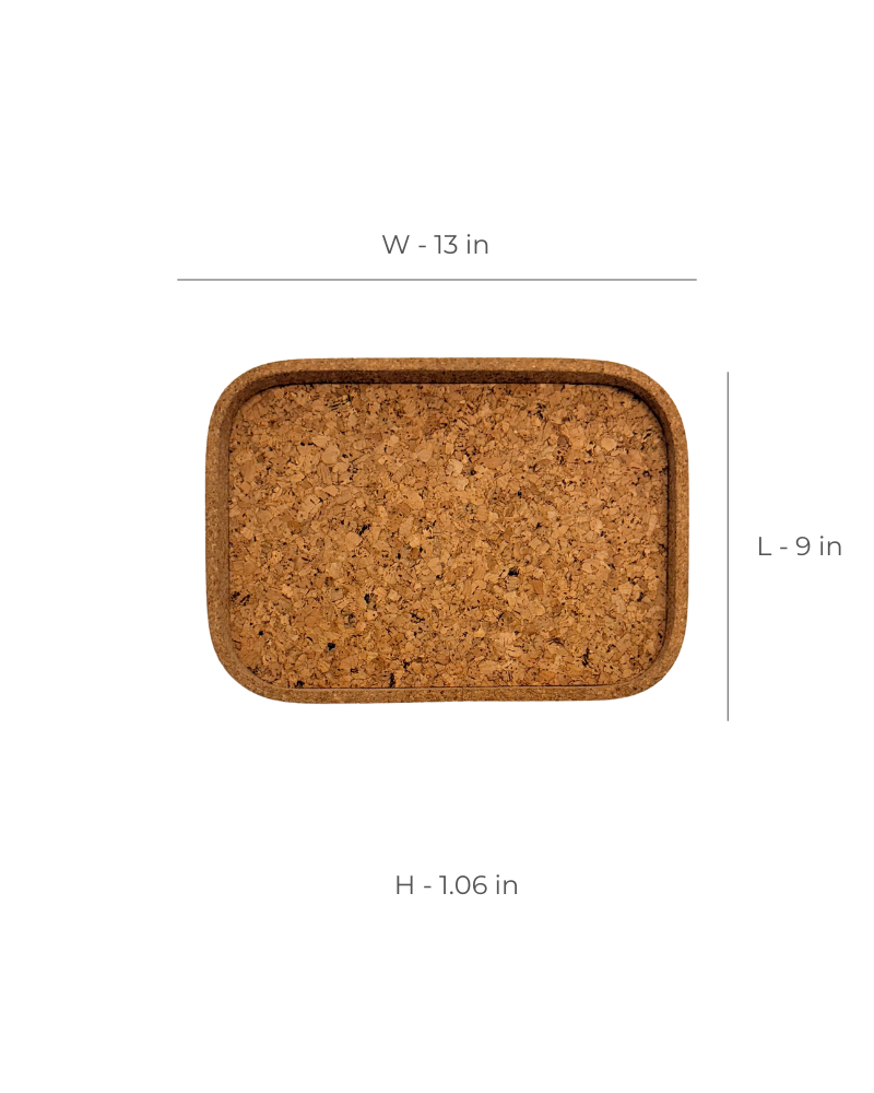 Plump Rectangular Medium Cork Tray