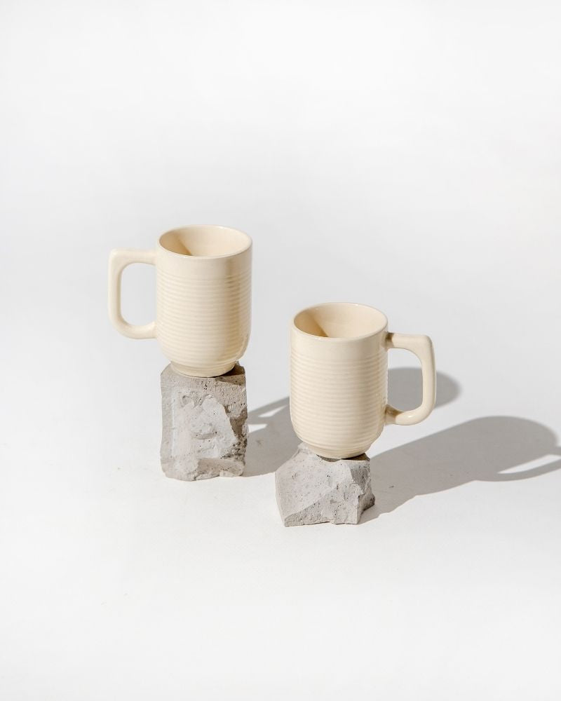 Ripple 190ml Tea Cup Nude (Set of 2) - Gift Set