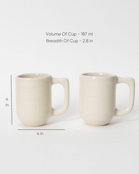 Ripple 190ml Tea Cup Nude (Set of 2) - Gift Set